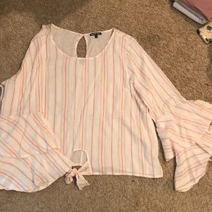 Charlotte Russe striped blouse with bell sleeves